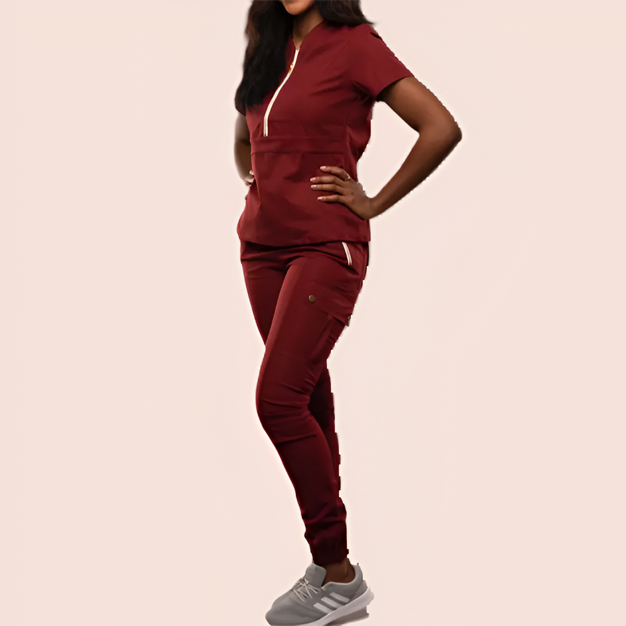 Jogger Zippered Scrub Pants - Cargo Style